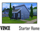 Sims 4 — Vince Starter Home by simezzie — Great for single sim or a couple. Has a open kitchen-living area, masterbedroom