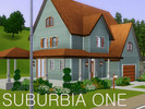 Sims 3 — Suburbian  Pre-Fab House One by RocketJane — Location: 17 Maywood Lane ; unfurnished. Large backyard, room for 2