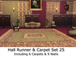 Sims 4 — Hall Runner & Carpet Set 25 Set by abormotova2 — Hall Runner &amp; Carpet Set 25 containing 6 carpets