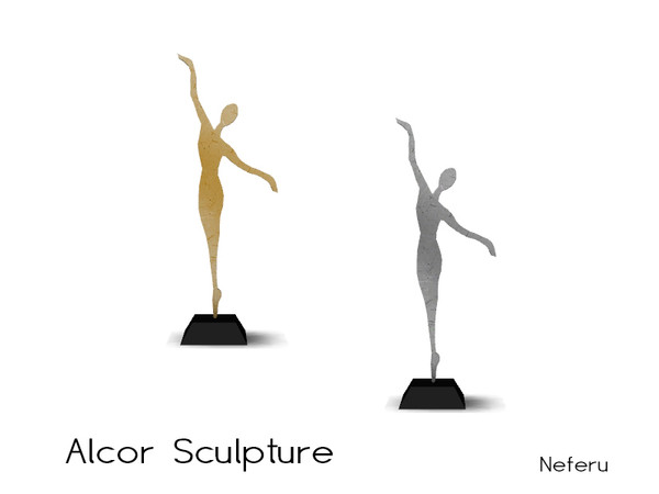 Sims 4 — Alcor Sculpture by Neferu2 — Alcor Hallway_Sculpture 2 color options