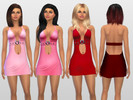 Sims 4 — Valentine's Heart Belted Dress - mesh needed by kmercer12 — Comes in 4 different colors.