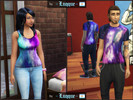 Sims 4 — Galaxy Wear - T-shirt and Tank top by Luqque — Hello everyone at TSR! This two mods consist of a Galaxy tank top