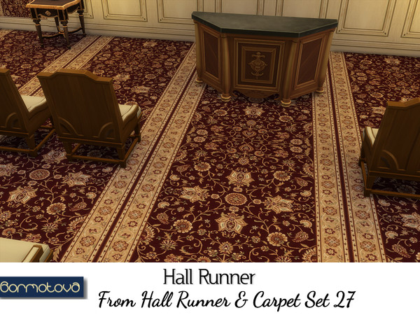 Sims 4 — Hall Runner & Carpet Set 27 by abormotova2 — From Hall Runner &amp; Carpet Set 27, includes 1 hall