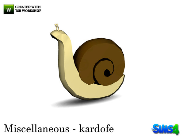 Sims 4 — kardofe_Miscellaneous_Snail by kardofe — Snail sculpture to adorn every corner