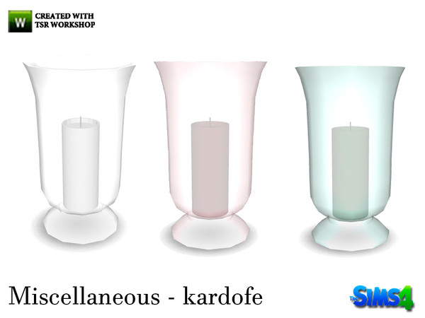 Sims 4 — kardofe_Miscellaneous_Vase with candle2 by kardofe — Glass vase with candle inside