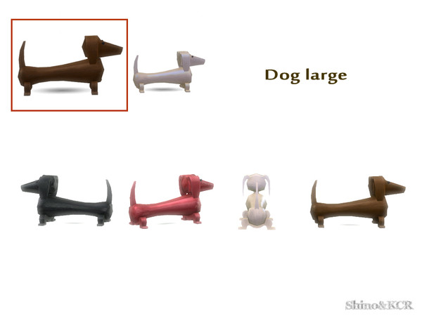 Sims 4 — Under Stair Deco - Dog large by ShinoKCR — wooden Teckel Dog
