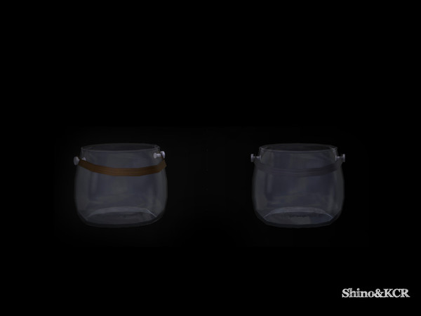 Sims 4 — Under Stair Deco - Glass Bowl by ShinoKCR — Beautiful Glass Bowl with Leather Handle