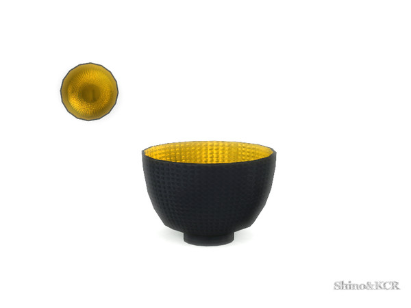 Sims 4 — Under Stair Deco - Metal Bowl by ShinoKCR — handcrafted Metal Bowl, Outside matte, Inside Brass Metal, hammered