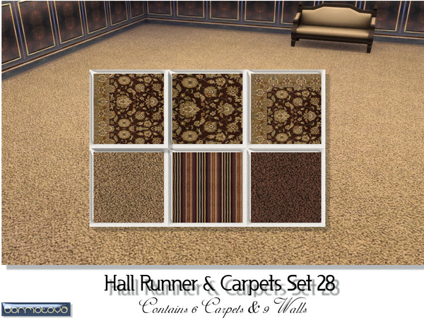 Sims 4 — Hall Runner & Carpet Set 28 Walls by abormotova2 — Hall Runner