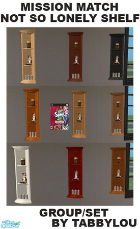 Sims 2 — TL - MM A Not So Lonely Shelf by TabbyLou — Recolor of A Not So Lonely Shelf to match the mission style OFB