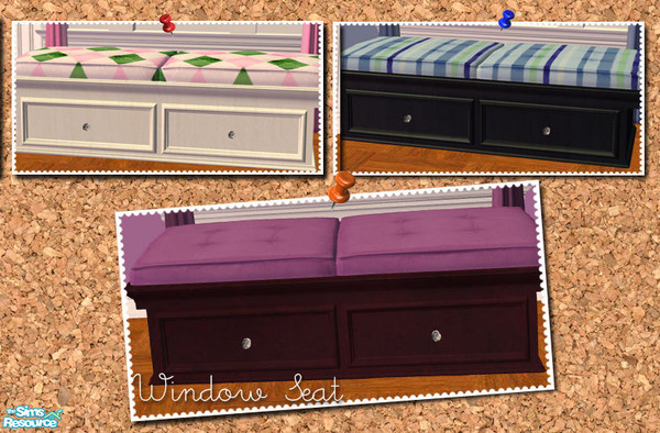 Sims 2 — Chez Moi Teen Bedroom - Window Seat by phoenix_phaerie — The Chez Moi Window Seat is perfect for relaxing and