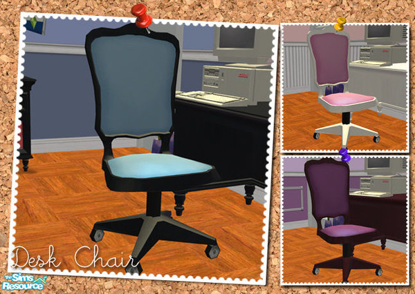 Sims 2 — Chez Moi Teen Bedroom - Desk Chair by phoenix_phaerie — Why do study chairs always have to be so utilitarian?