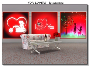 Sims 3 — For Lovers_marcorse by marcorse — 3 paintings with a Valentine's Day theme. Mesh created by TheNumbersWoman.
