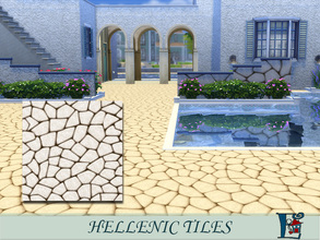 Sims 4 — Hellenic tile 2 by evi — Part of a set of three tiles which are popular in the Greek islands