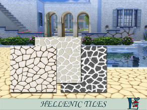 Sims 4 — Hellenic tiles by evi — A set of three tiles which are popular in the Greek islands