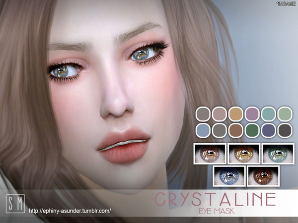 Sims 4 — [ Crystaline ] - Eye Mask by Screaming_Mustard — A brilliant shimmering eye mask in 12 different tones. For
