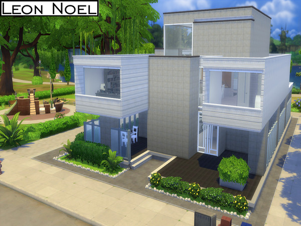 Sims 4 — LIBRARY LN - 1 by Noeltiersan — A modern library to go with all my modern houses! Ground Level you get the Admin
