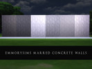 Sims 4 — Marred Concrete Walls by emmorysims2 — These walls have been scored, scarred and scratched up in order to