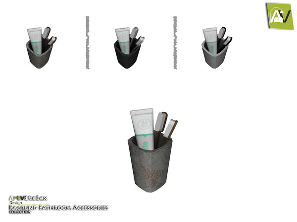 Sims 4 — Ragrund Toothbrush Tumbler by ArtVitalex — - Ragrund Toothbrush Tumbler - ArtVitalex@TSR, Feb 2016