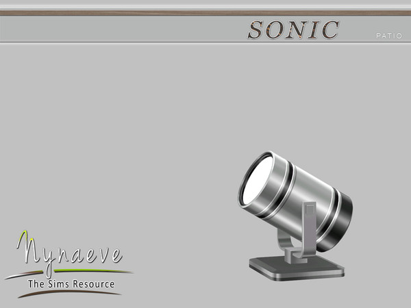 Sims 4 — Sonic Patio Lamp by NynaeveDesign — Sonic Patio - Patio Lamp Located in Lighting - Outdoor Price: 100 Tiles: 1x1