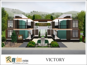 Sims 3 — Victory (Dormitory) by Ray_Sims — There are male and female bedrooms, each room contains 2-3 single bed and 1