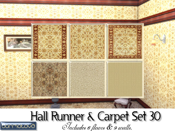 Sims 4 — Hall Runner & Carpets Set 30 by abormotova2 — Hall Runner and Carpet Set 30 which includes 6 floors and 9