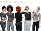 Sims 4 — Shorty knit by linegud — Short knit sweater with modern patterns and solid colors to suit most sims needs.