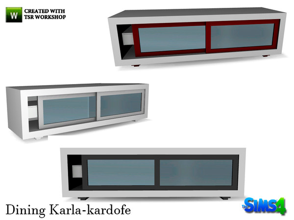 Sims 4 — kardofe_Dining Karla_Sideboard by kardofe — Sideboard modern lines, white lacquered 