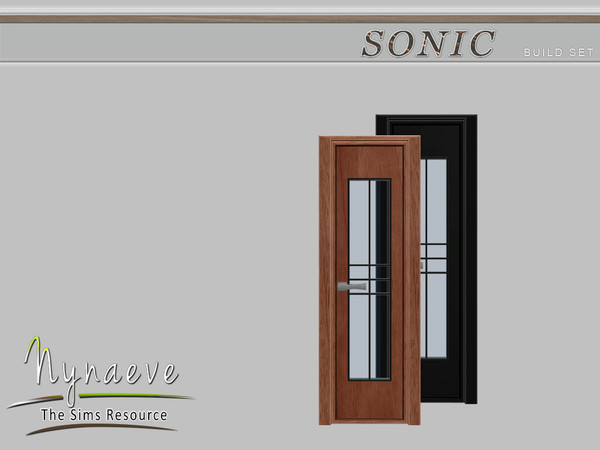 Sims 4 — Sonic Door by NynaeveDesign — Sonic Build Set - Door Located in Build - Doors Price: 149 Tiles: 1x1 Color