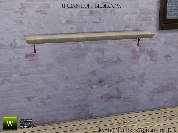 Sims 4 — Urban Loft Bedroom Desk Shelf by TheNumbersWoman — Urban Styled used furniture for that look on a budget. This