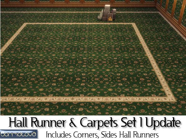 Sims 4 — Side Border Vertical A by abormotova2 — This is part 2 (vertically laid) of Update of Hall Runner and Carpets