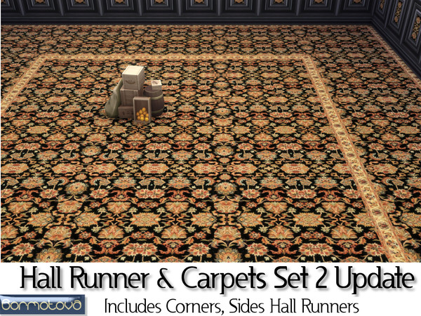 Sims 4 — Horizontal Corner Carpet B by abormotova2 — This is part 1 (horizontally laid) of Update of Hall Runner and