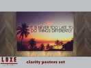Sims 4 — Clarity posters set by luxeurbainsims — Set of four big posters No addons or expansion packs needed Recolors