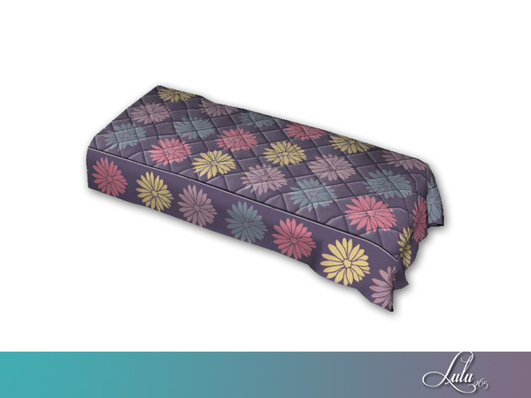 Sims 4 — Lily Bedroom Decor Comforter by Lulu265 — Part of the Lily Bedroom Conversion for Sims 4 3 variations 