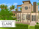 Sims 4 — Elaine by Deadless — This is a small house with a modern design. This house has 2 unfurnished bedrooms. It has: