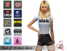 Sims 4 — Skate shirts set by As_Sims — Pack of ten skate shirts, perfect for everyday, athletic and sleeping outfits!