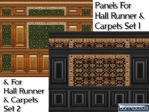 Sims 4 — Panels For Hall Runner & Carpet Sets 1 & 2 by abormotova2 — Hall Runner and Carpets Set 1 and 2 PANELS,