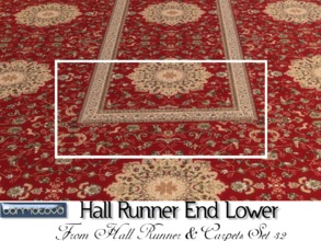 Sims 4 — Lower End of Hall Runner by abormotova2 — From Set 32 of Hall Runner and Carpet Set 32. Includes 5 carpets in