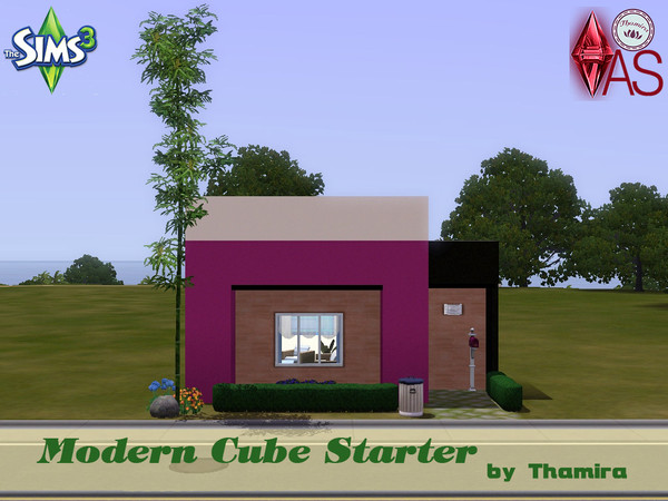 Sims 3 — Modern Cube Starter by Thamira — The Modern Cube Starter is a new house of my Micro-Starter Series. It's a