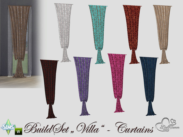 Sims 4 — Build-A-Villa Curtain 10 by BuffSumm — Your Sims love a luxury lifestyle? Go ahead and build them a luxury Villa