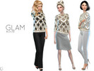 Sims 4 — Glam blouse by linegud — A silk blouse with silver and gold bands to glam up your sim.