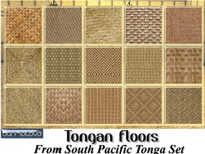 Sims 4 — South Pacific Tongan Floor Set by abormotova2 — This set contains 15 floors, of matting and fiber which is