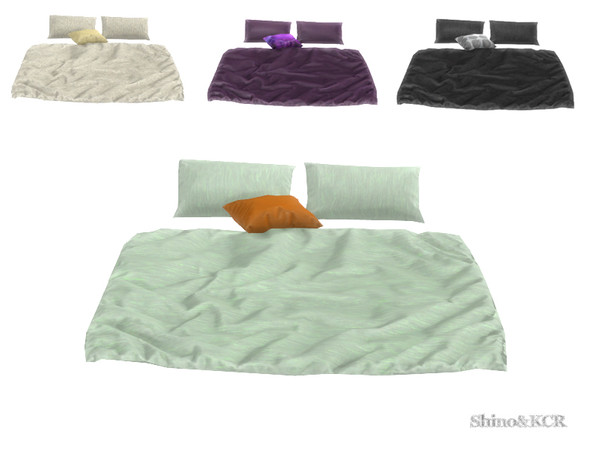 Sims 4 — Cologne - Extra Cover by ShinoKCR — Blanket with 3 Pillows