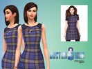 Sims 4 — Doctor Who Clara's plaid dress by Elizanna — Inspired by the BBC show Doctor who, it's the dress that Jenna