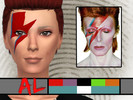 Sims 4 — AL // Bowie's face paint inspired by Arthur_Lumire — Hello everybody! Here is my new creation and this is the D.