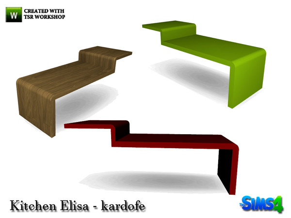 Sims 4 — kardofe_Kitchen Elisa_Dining table by kardofe — Kitchen table modern lines in three different colors