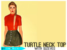 Sims 3 — Turtle Neck Top with Sleeves by Simophilia — Fashion always comes back around, so here is a 90's inspired top. 3