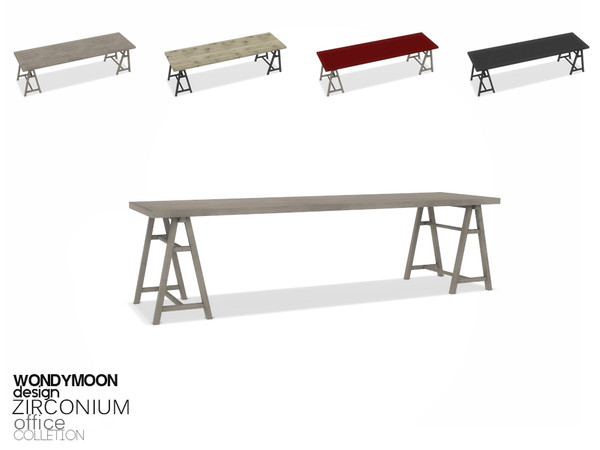 Sims 4 — Zirconium Desk by wondymoon — - Zirconium Office - Desk - Wondymoon|TSR - Creations'2016