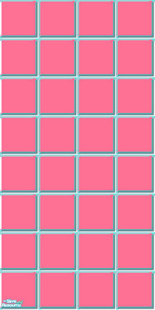 Sims 2 — Coloured Tiles - Bright Pink by simonandy — Coloured wall tiles in bright pink