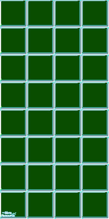 Sims 2 — Coloured Tiles - Dark Green by simonandy — Coloured wall tiles in dark green